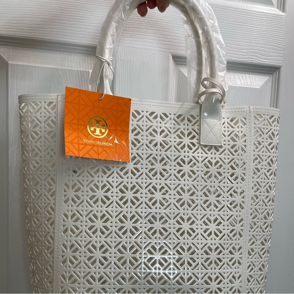 Tory Burch PVC white jelly tote